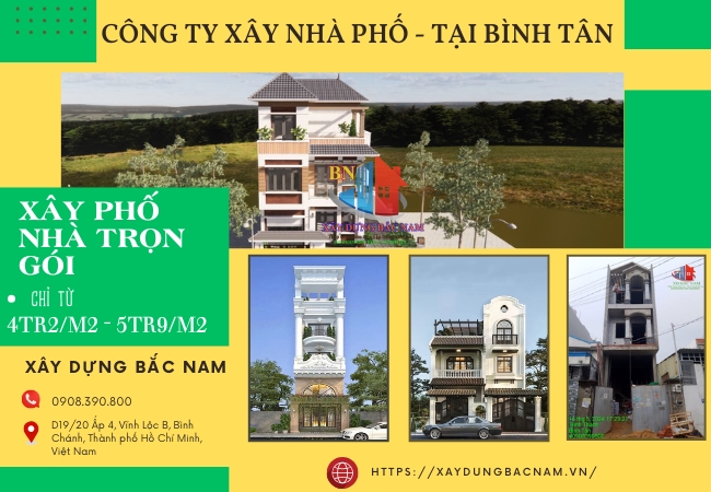 Công Ty Xây Dựng Nhà Phố Uy Tín – Chuyên Nghiệp Tại Quận Bình Tân – Hồ Chí Minh 