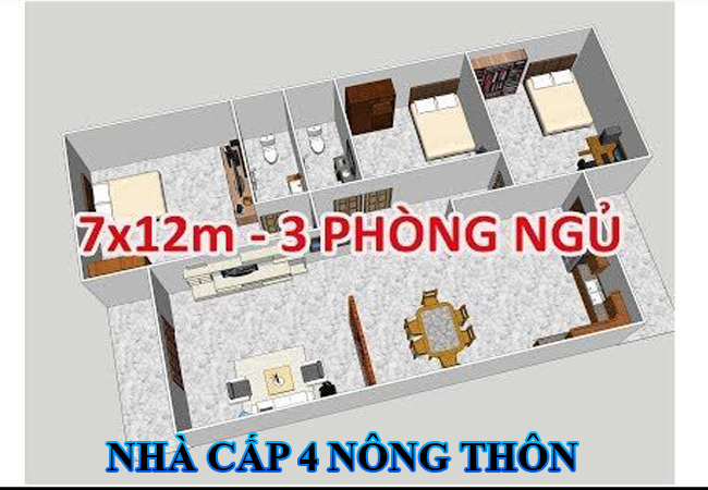 10+ Mẫu Nhà Cấp 4 Nông Thôn Đẹp, Hiện Đại, Giá Rẻ Năm 2025 